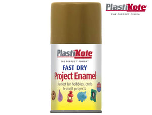 Plastikote Fast Dry Enamel Spray Paint Ant. Gold 100ml