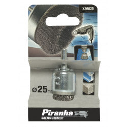 Piranha Crimped Steel Wire Wheel Brush for metal 25mm