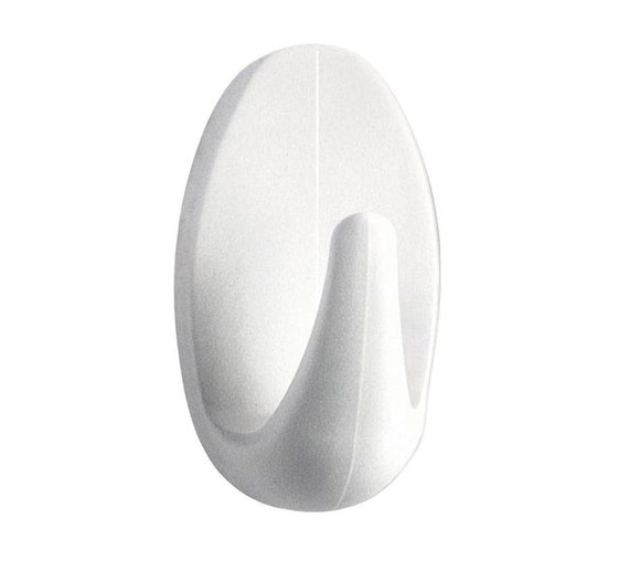 Self Adhesive Hook Small Oval White Pack of 5