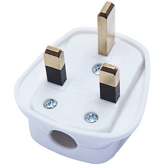 White Rubber Type 13A Plug Top