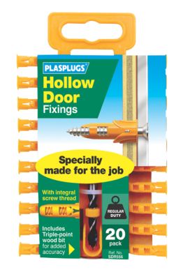 Plasplugs Hollow Door Fixings & Drill Clip 20