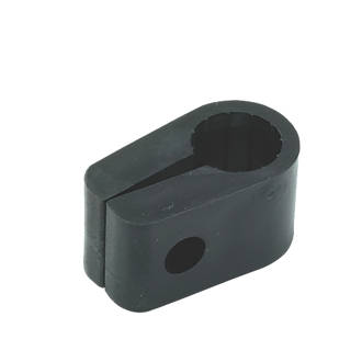 2.5mm Black Armoured Cable Clips Pack of 10