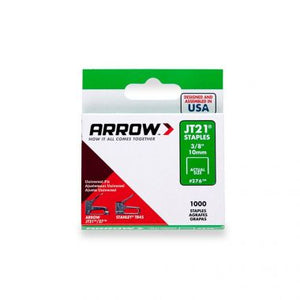 Arrow JT21/T27 Staples 10mm 3/8in (1000)