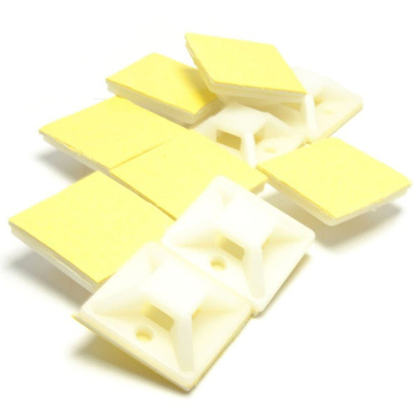 10Pk Cable Tie Base 28x28mm Natural