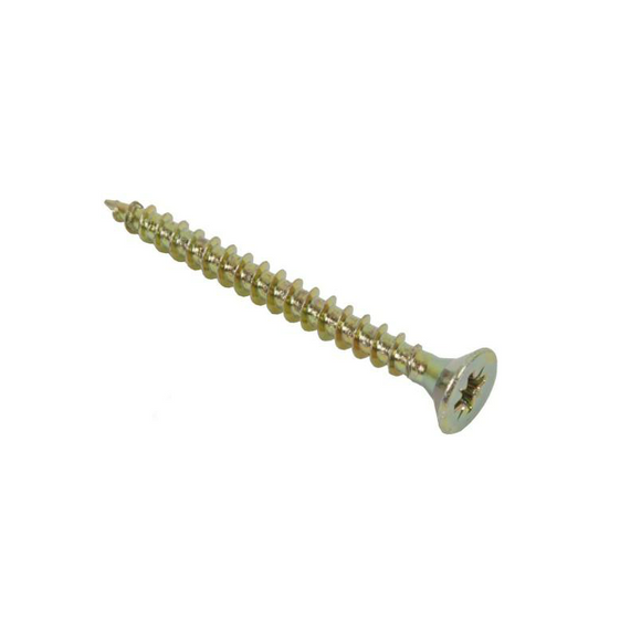 Chipboard Screw Csk Recess Yellow Zinc 4.0mmx20mm (200)