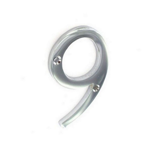 Securit Chrome Numeral 9 75mm