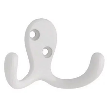 Double Robe Hook White Pack of 1