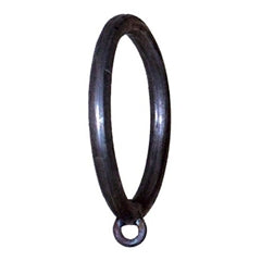 Curtain Rings Black Metal 25mm I/D Pack of 6