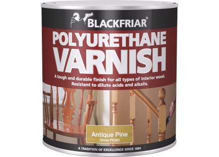Blackfriars Polyurethane Varnish Gloss 1Ltr Med Oak