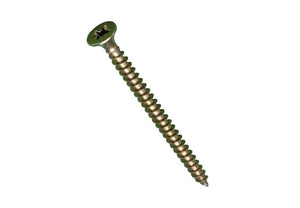 Chipboard Screw Csk Recess Yellow Zinc 5.0mmx40mm (200)