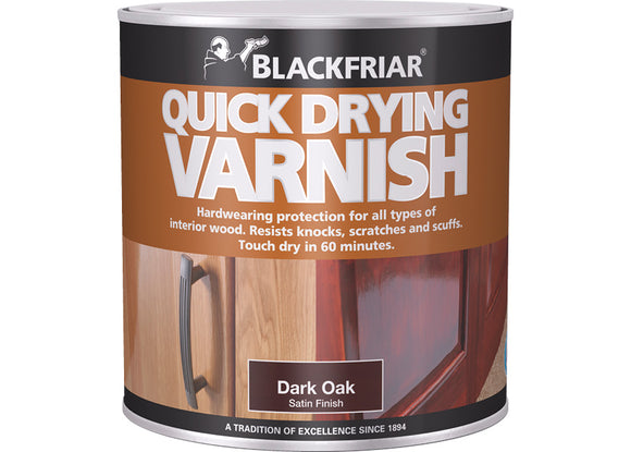 Blackfriars Q/Dry Varnish Satin 1Ltr Dark Oak