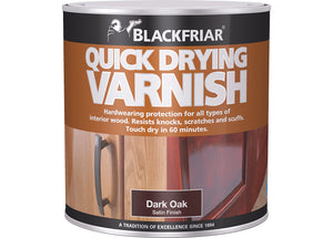 Blackfriars Q/Dry Varnish Satin 250ml Med Oak
