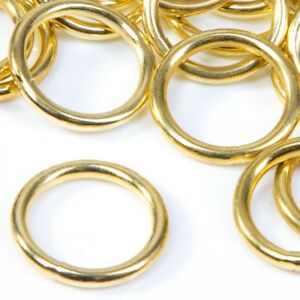 Curtain Rings Brassed 27mm Internal Dia. Pack of 10