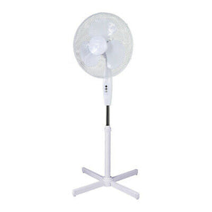 Pro-Elec Pedestal Fan White 16"