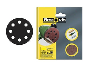 Flexovit Eccentric Discs - 6 Pack (125mm) 50g (Coarse)
