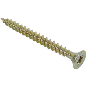 Chipboard Screw Csk Recess Yellow Zinc 4.0mmx50mm (200)