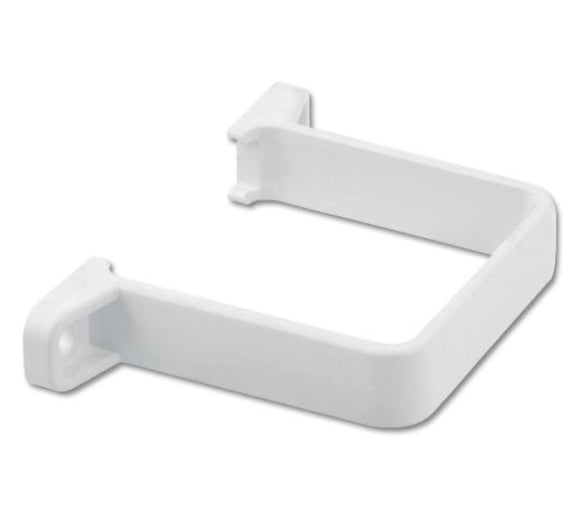 White Square Flush Pipe Clip 65mm Rcs2